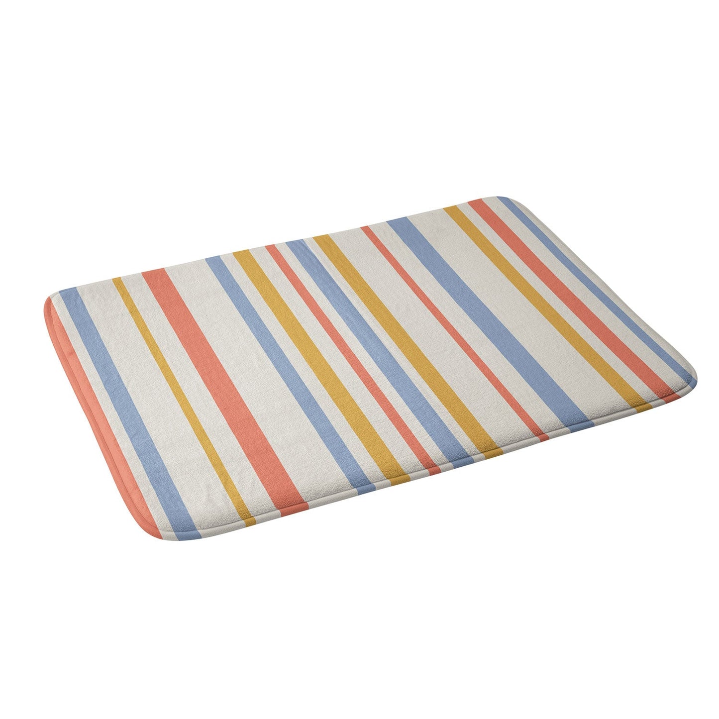 Colour Poems Classic Retro Stripes III Memory Foam Bath Mat