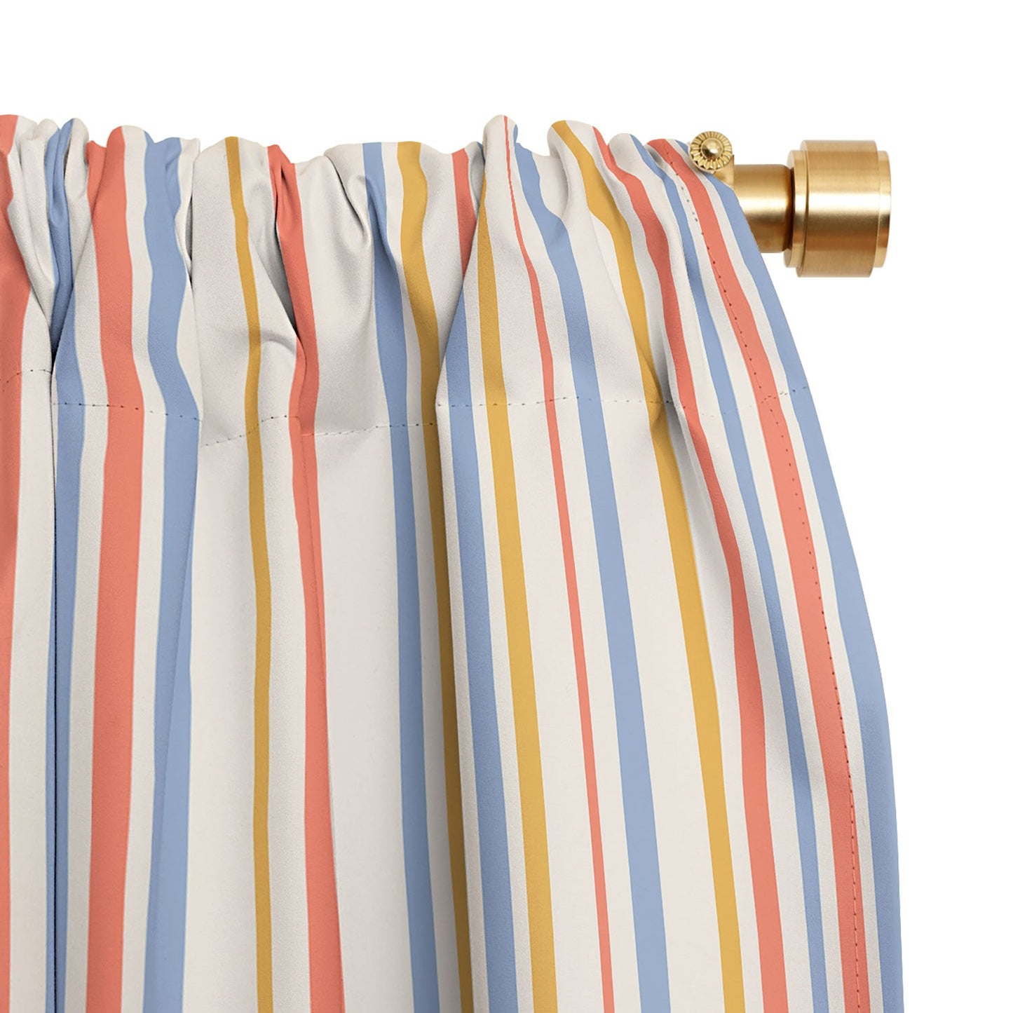 Colour Poems Classic Retro Stripes III Blackout Window Curtain
