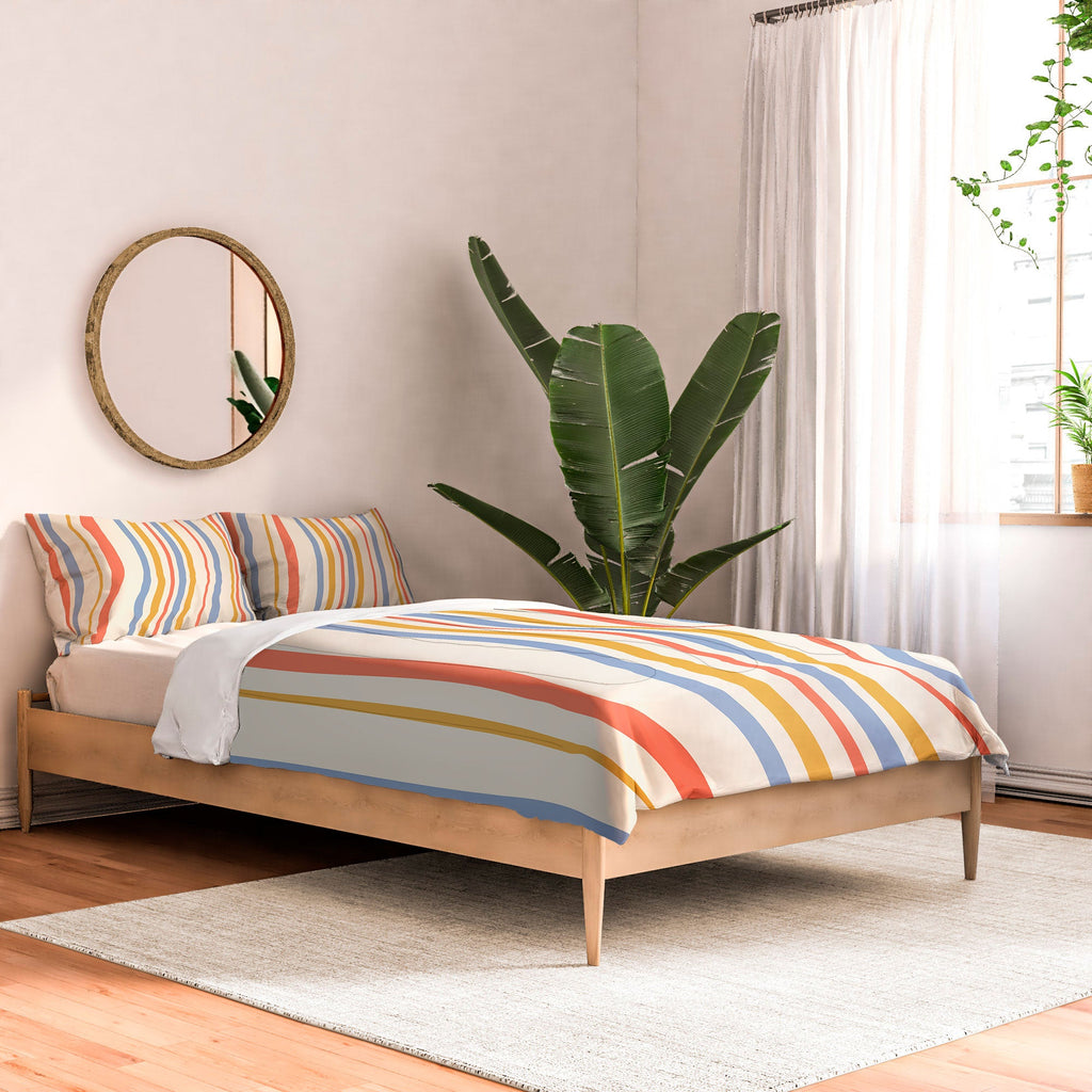 Colour Poems Classic Retro Stripes III Comforter