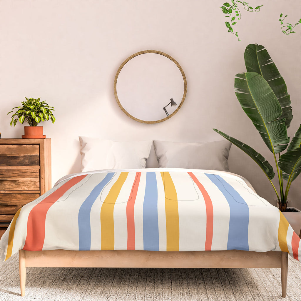 Colour Poems Classic Retro Stripes III Comforter