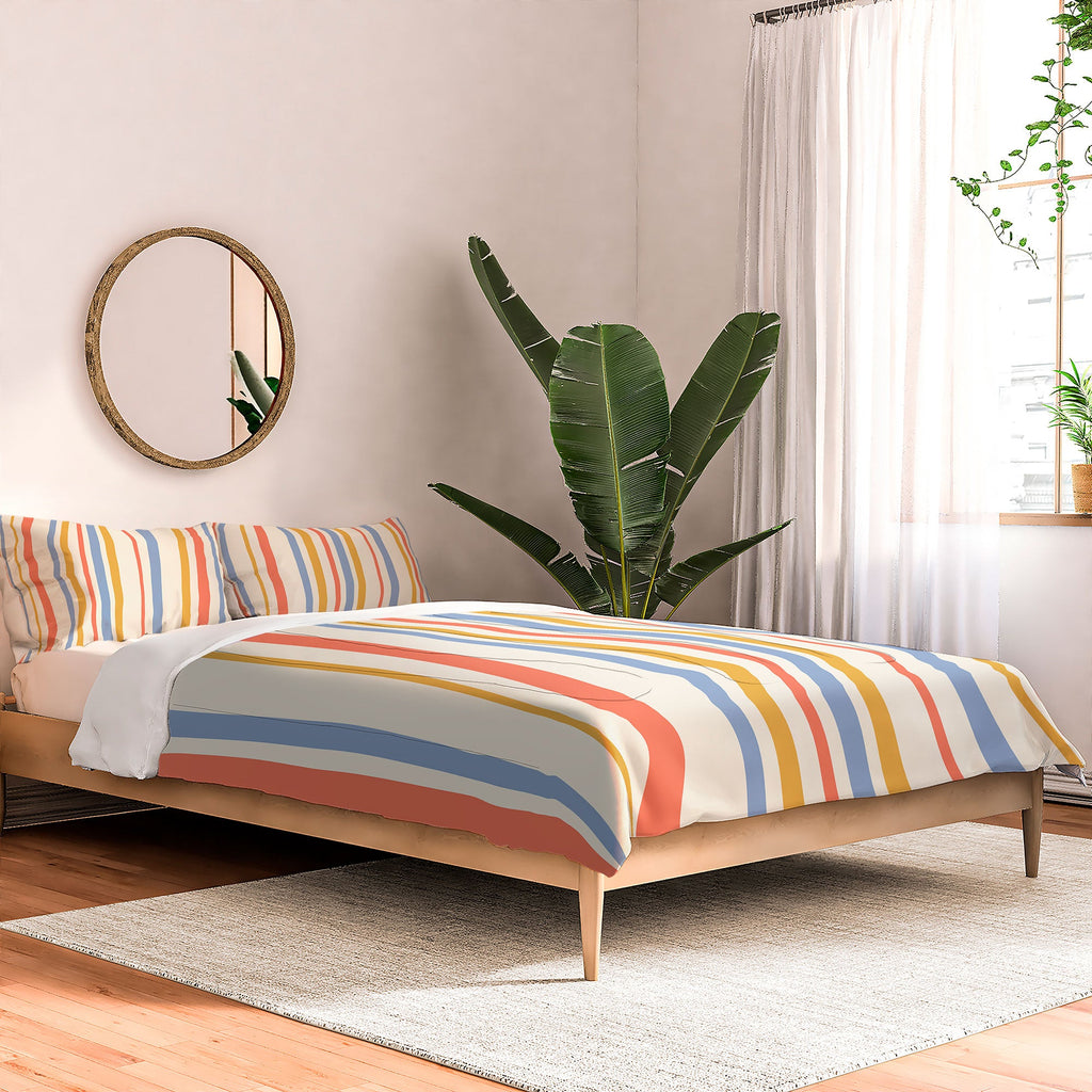 Colour Poems Classic Retro Stripes III Comforter