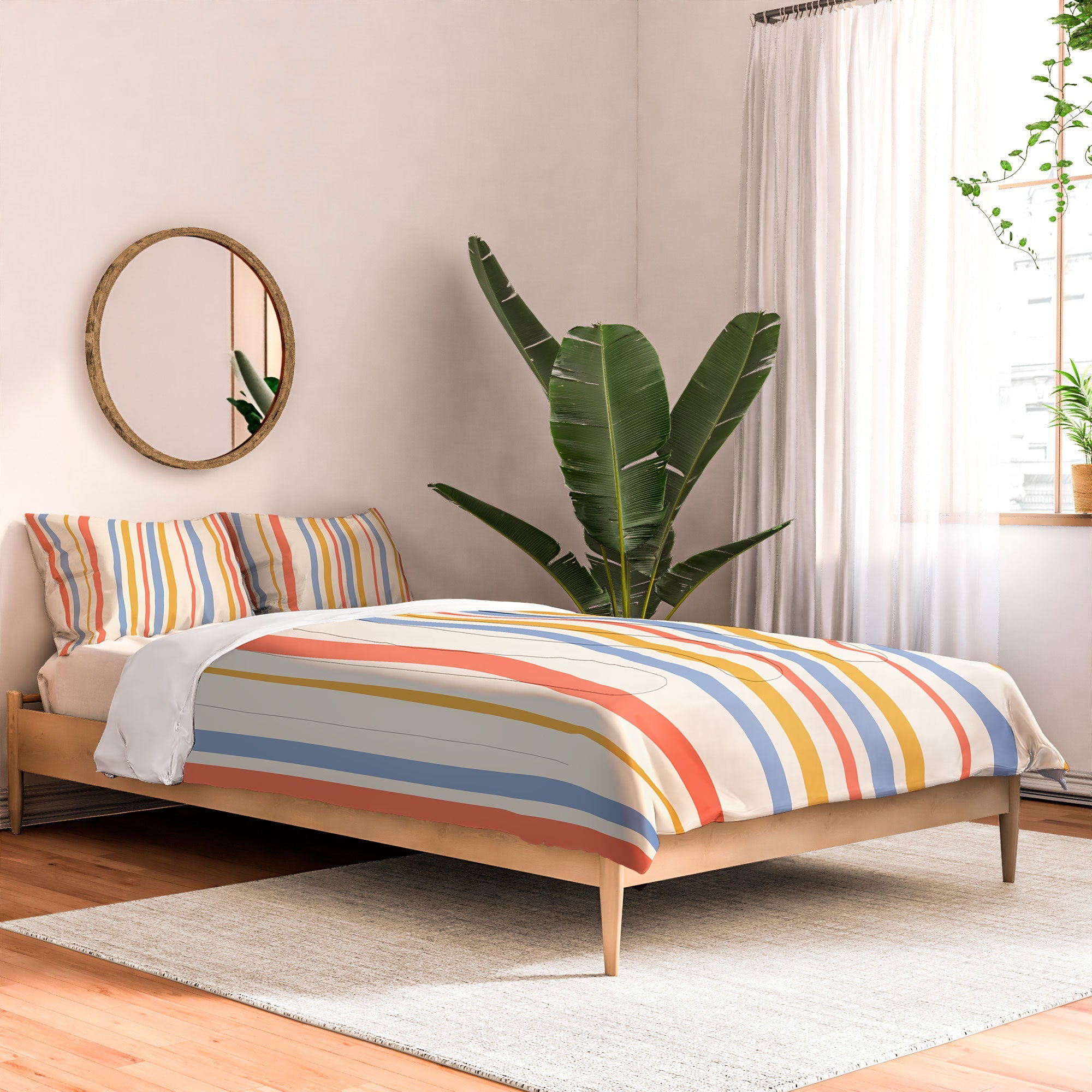 Colour Poems Classic Retro Stripes III Comforter
