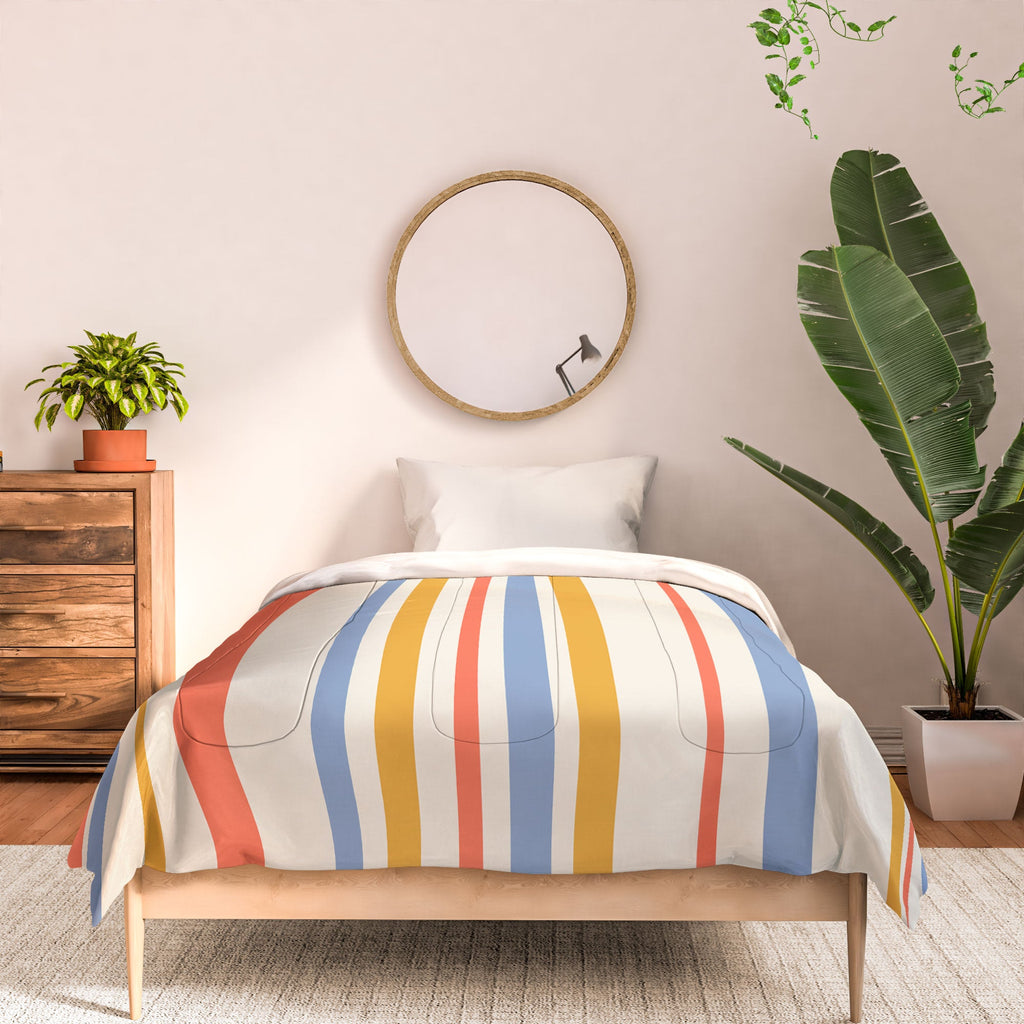 Colour Poems Classic Retro Stripes III Comforter
