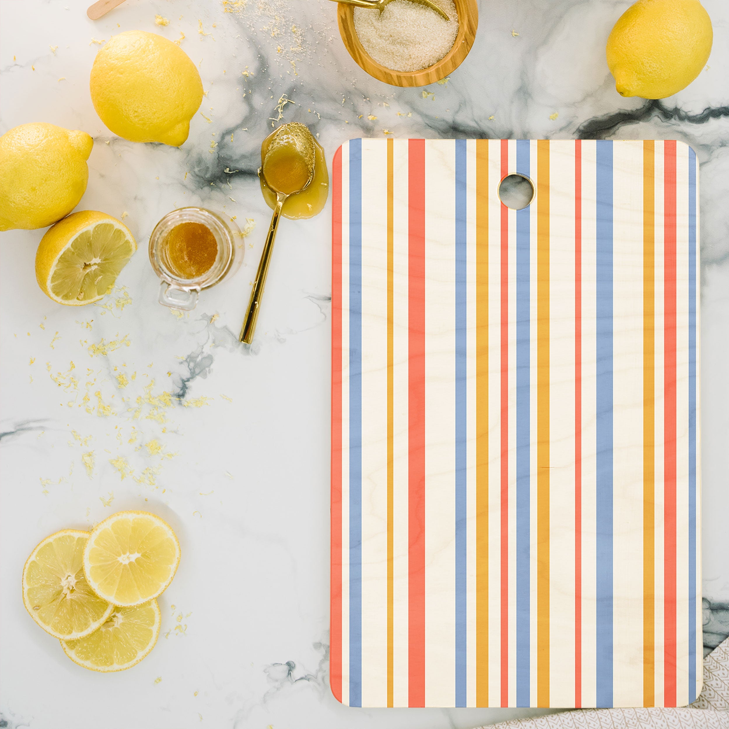 Colour Poems Classic Retro Stripes III Cutting Board Rectangle