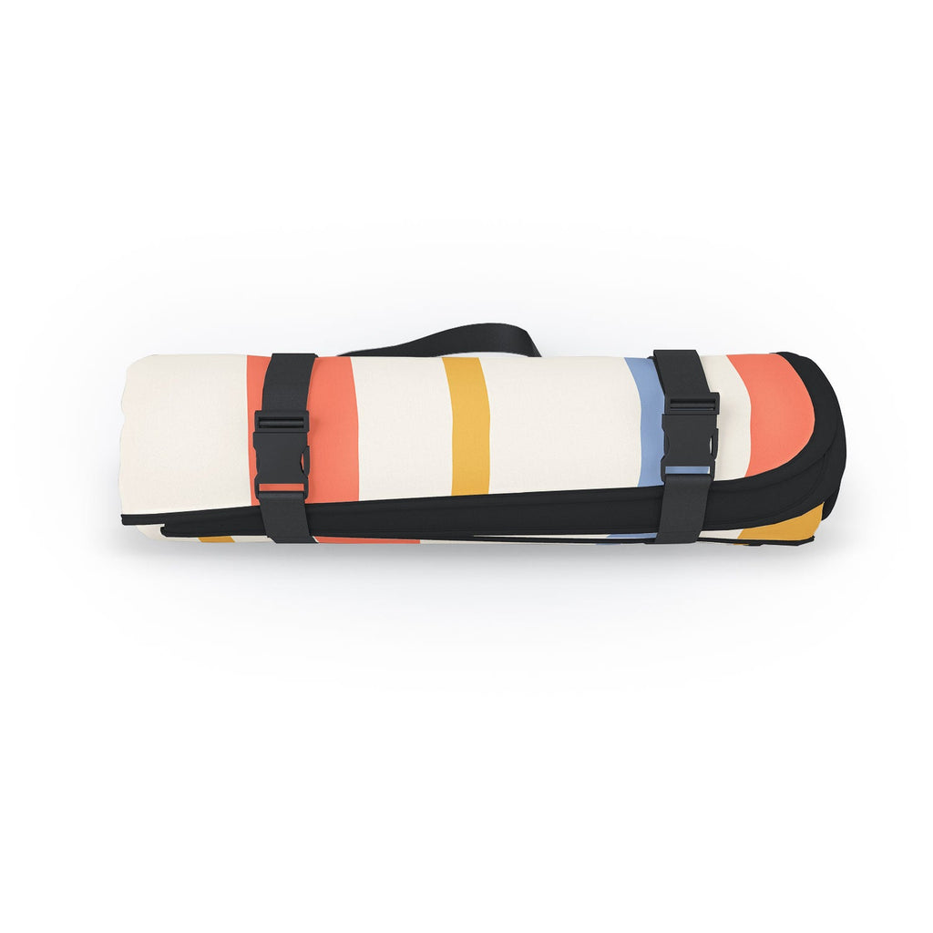 Colour Poems Classic Retro Stripes III Picnic Blanket