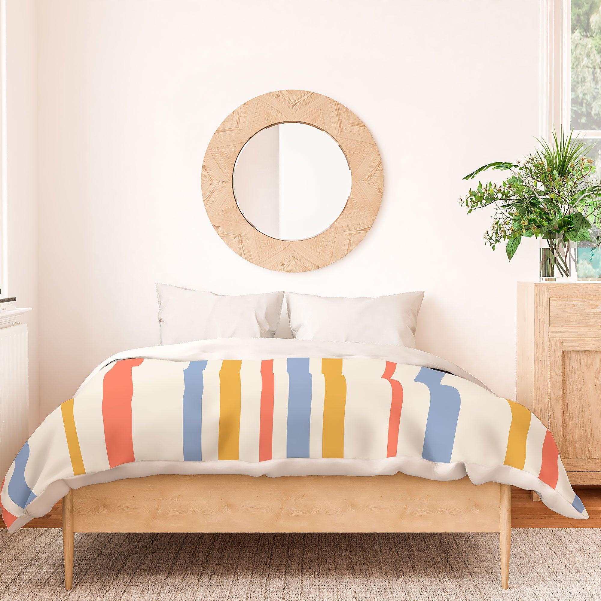 Colour Poems Classic Retro Stripes III Duvet Cover