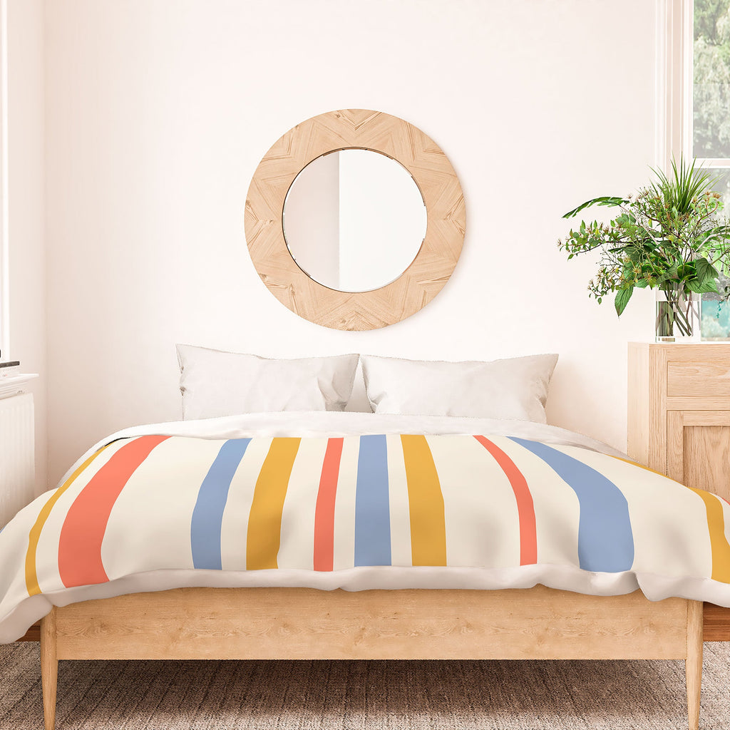 Colour Poems Classic Retro Stripes III Duvet Cover