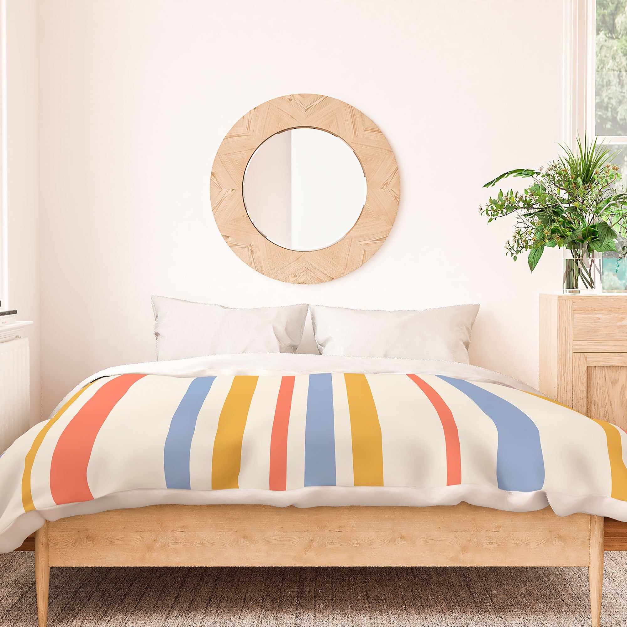 Colour Poems Classic Retro Stripes III Duvet Cover