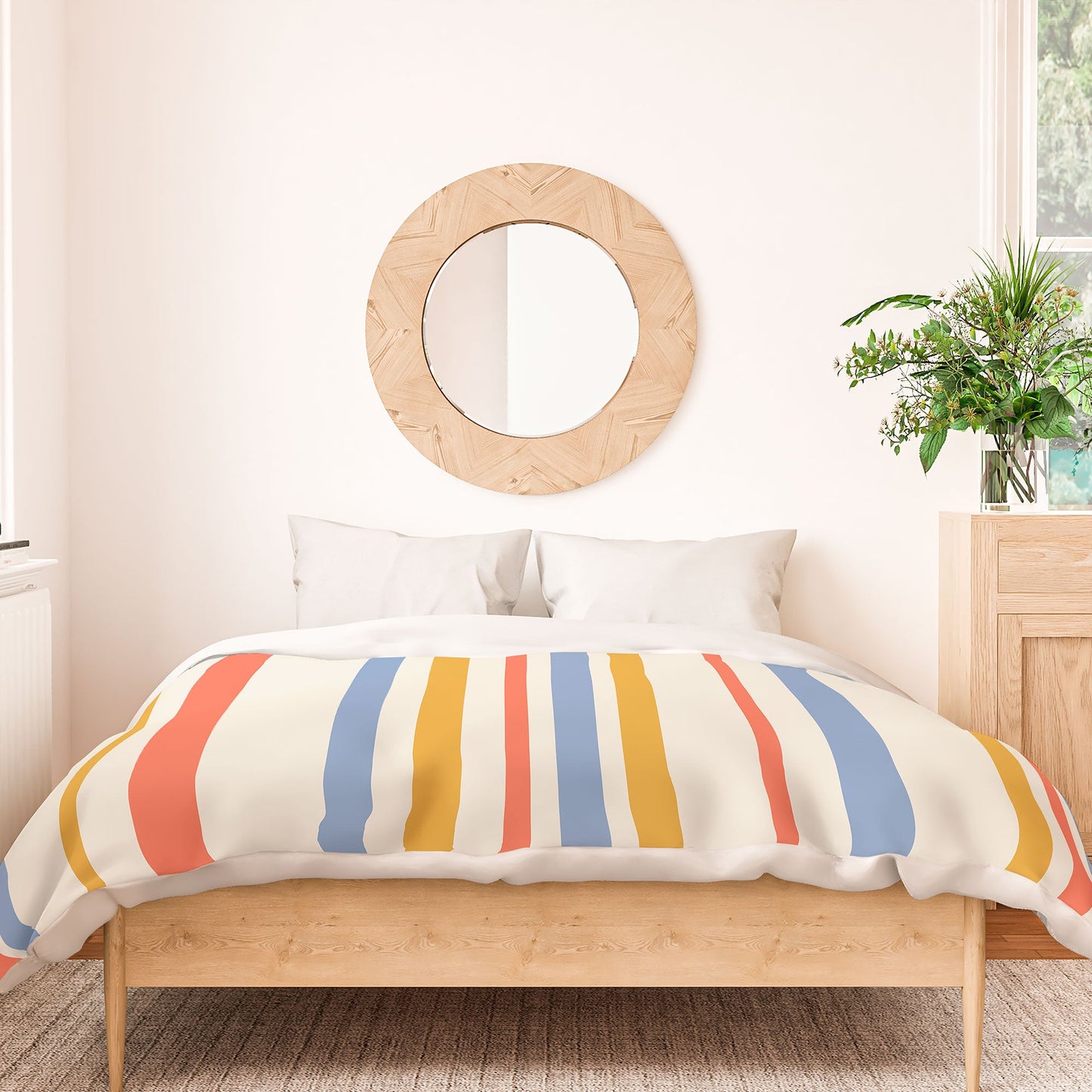Colour Poems Classic Retro Stripes III Duvet Cover
