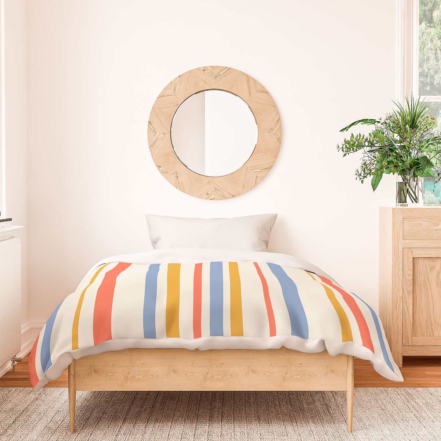 Colour Poems Classic Retro Stripes III Duvet Cover