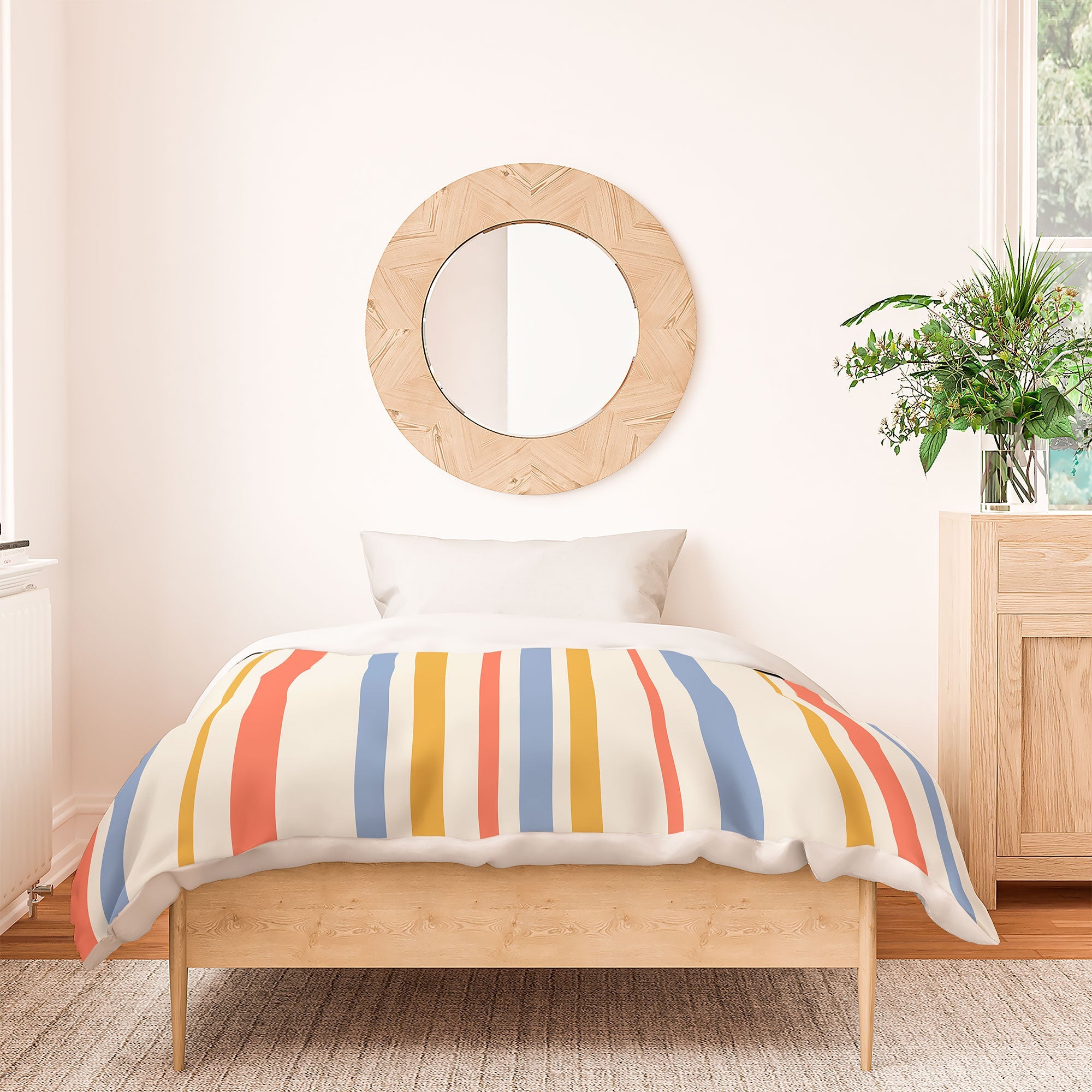 Colour Poems Classic Retro Stripes III Duvet Cover