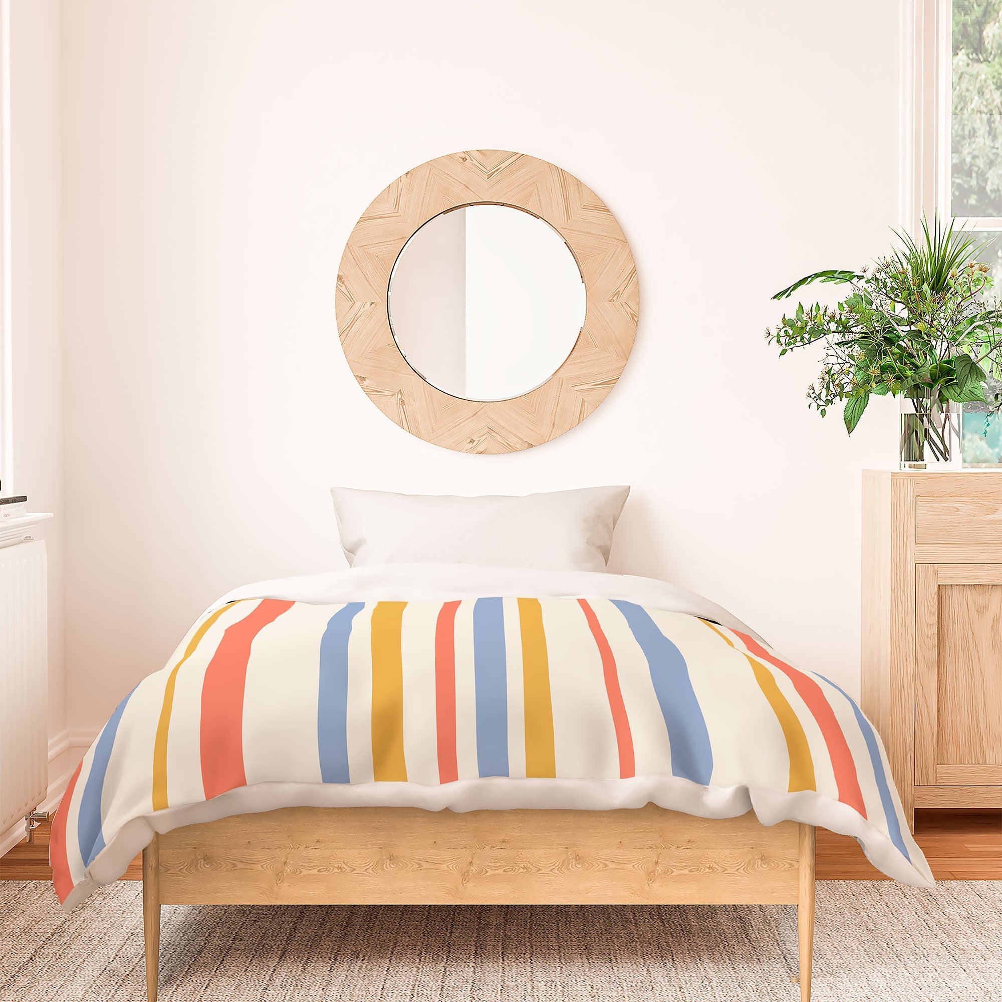 Colour Poems Classic Retro Stripes III Duvet Cover