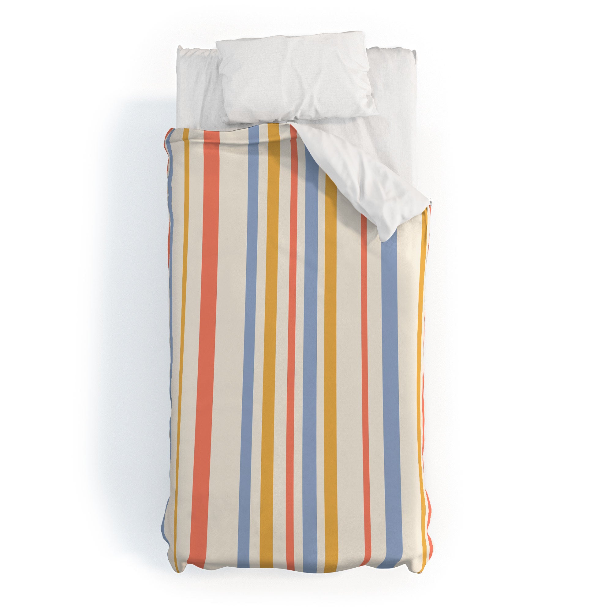 Colour Poems Classic Retro Stripes III Duvet Cover