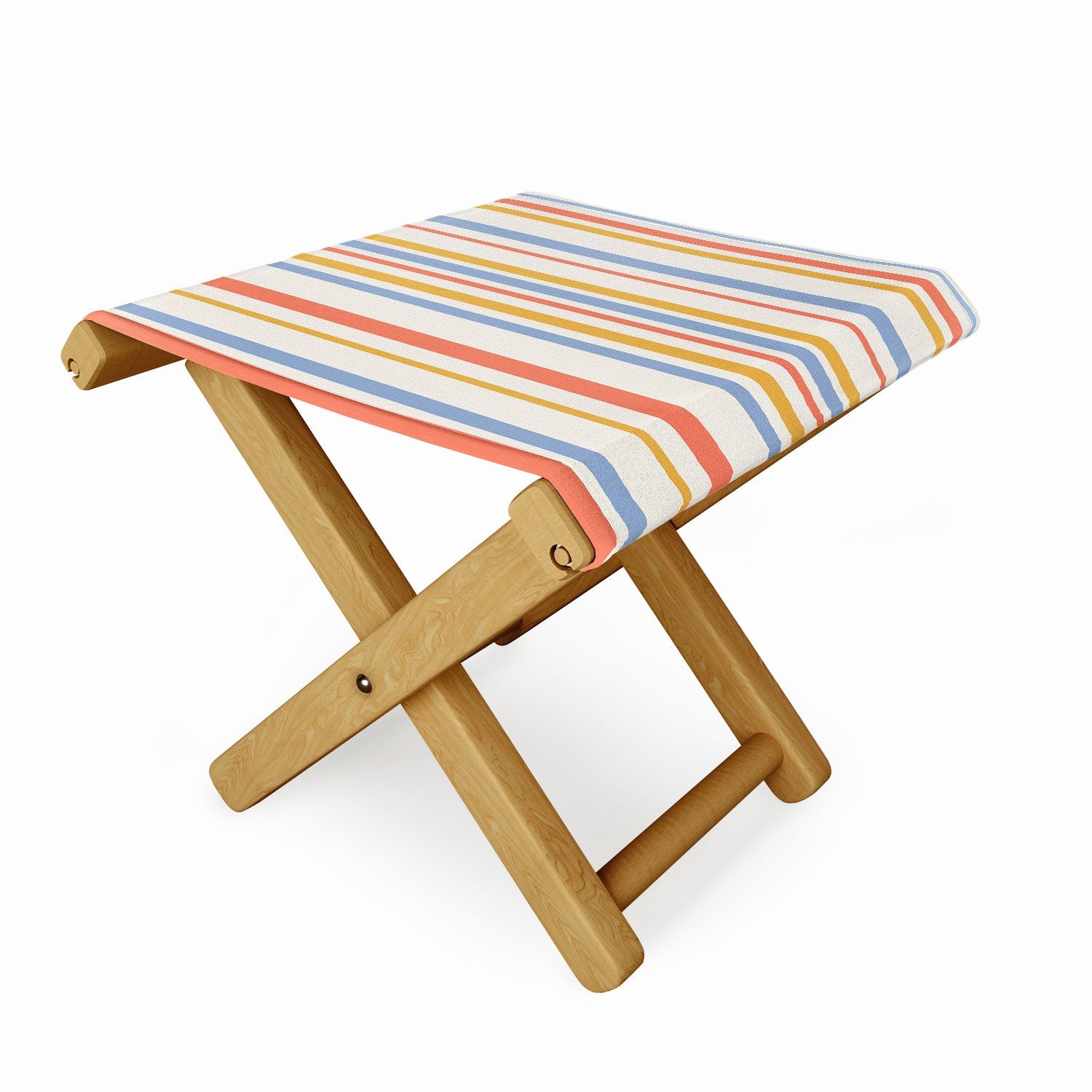 Colour Poems Classic Retro Stripes III Folding Stool