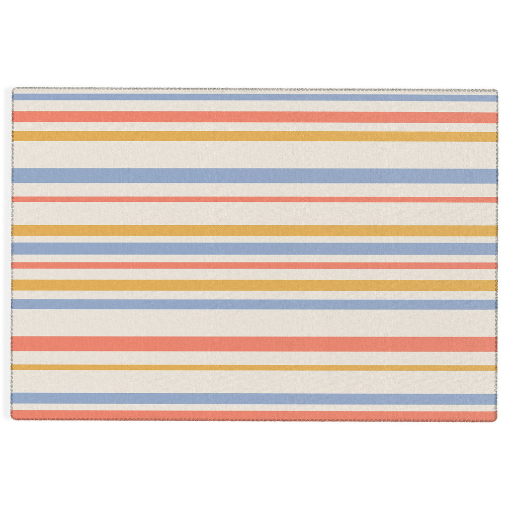 Colour Poems Classic Retro Stripes III Outdoor Rug