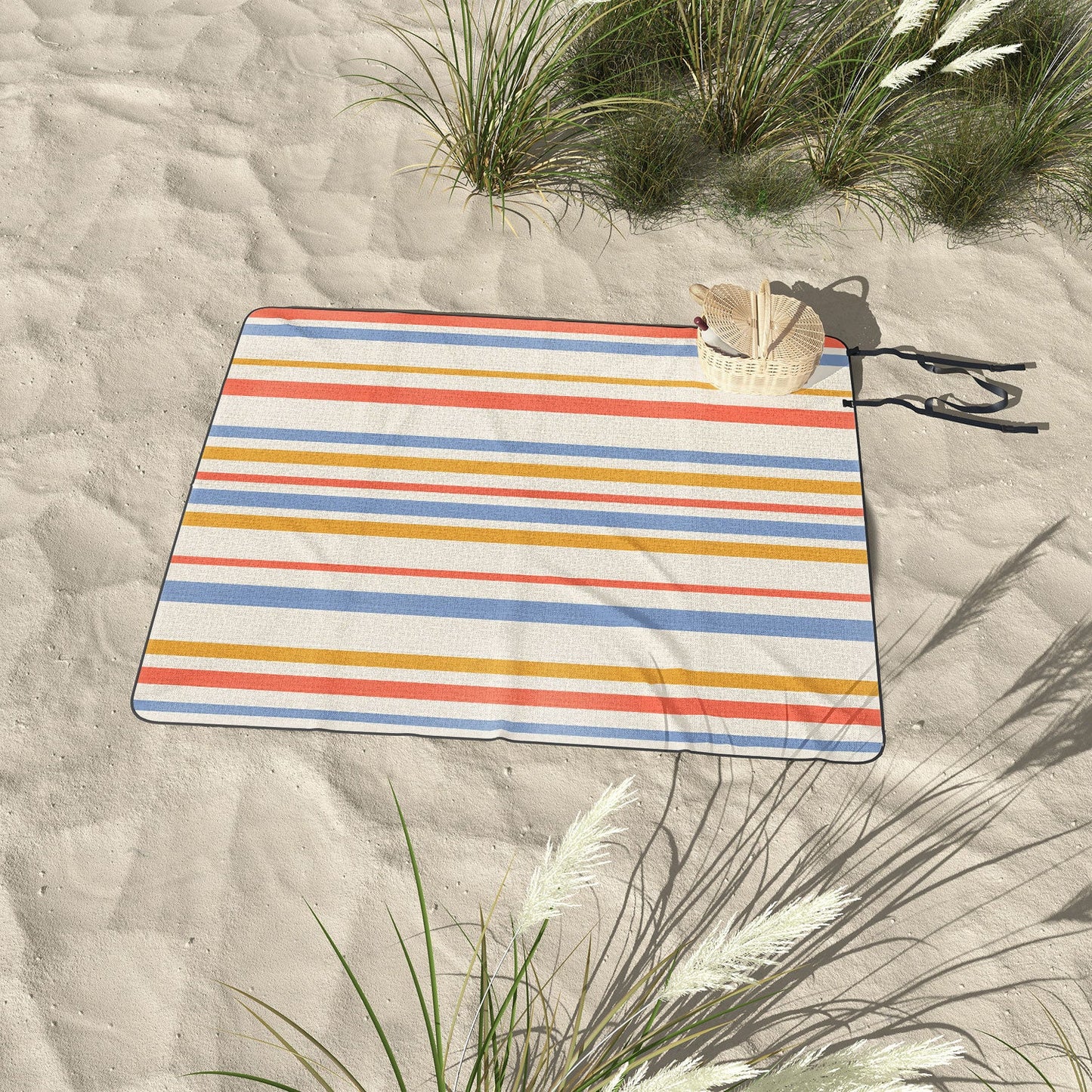 Colour Poems Classic Retro Stripes III Picnic Blanket