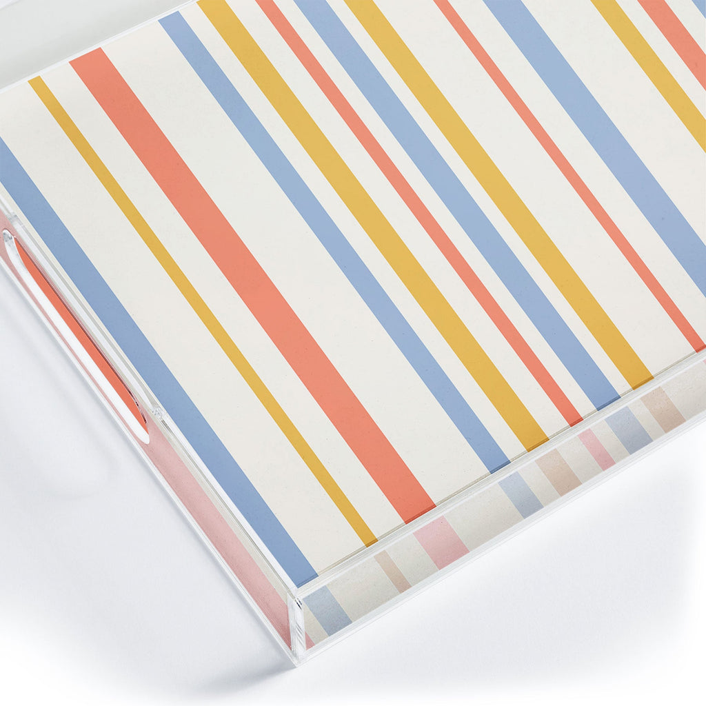 Colour Poems Classic Retro Stripes III Acrylic Tray