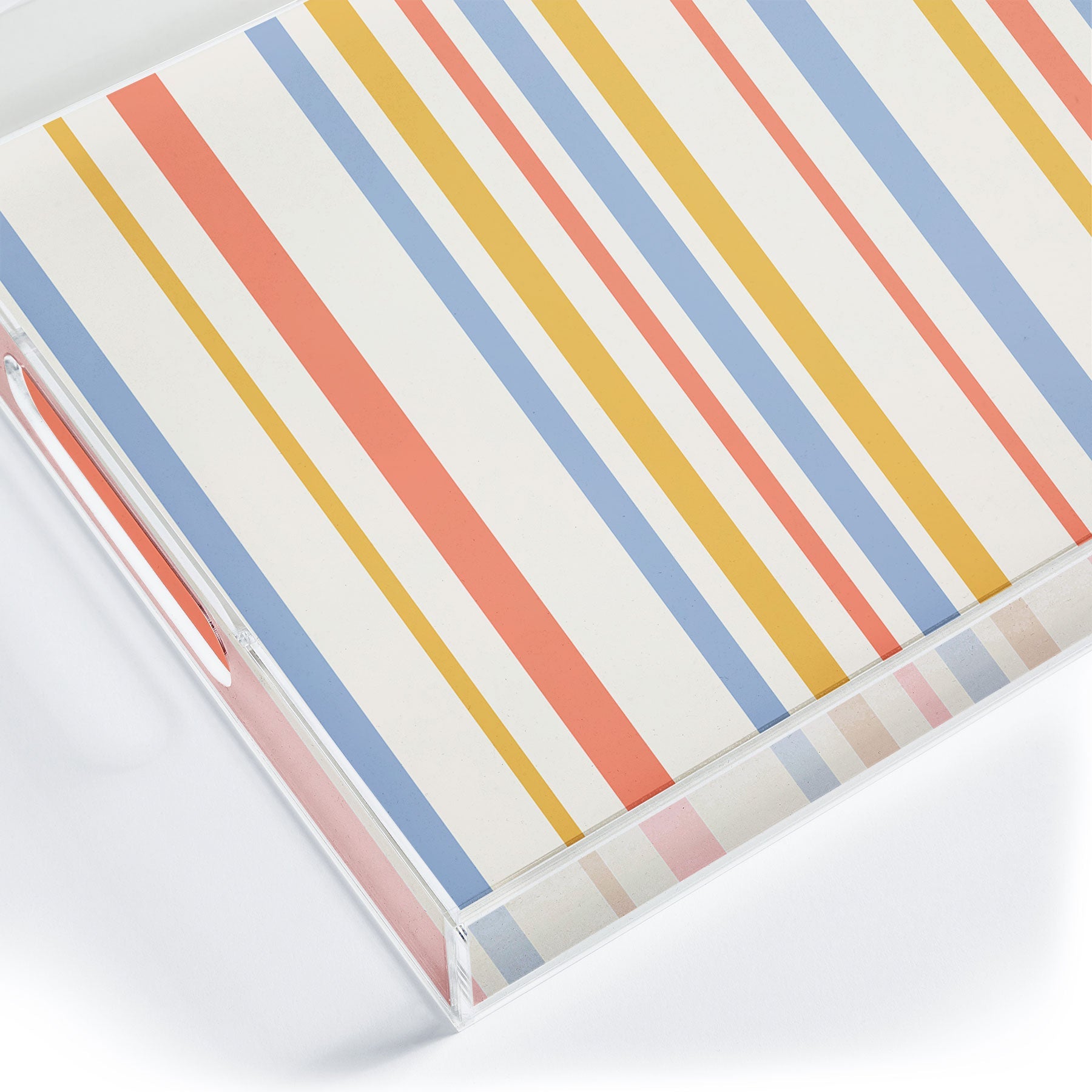 Colour Poems Classic Retro Stripes III Acrylic Tray