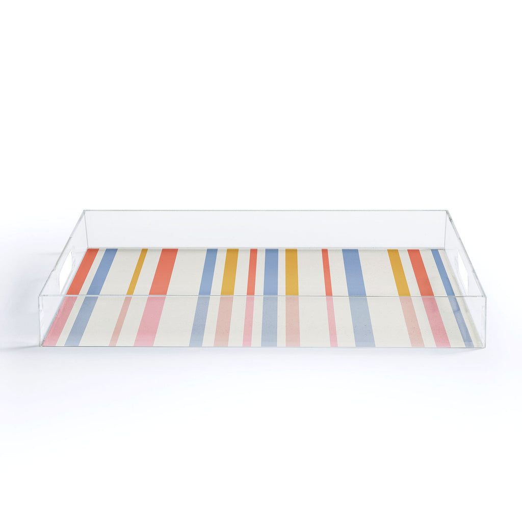 Colour Poems Classic Retro Stripes III Acrylic Tray