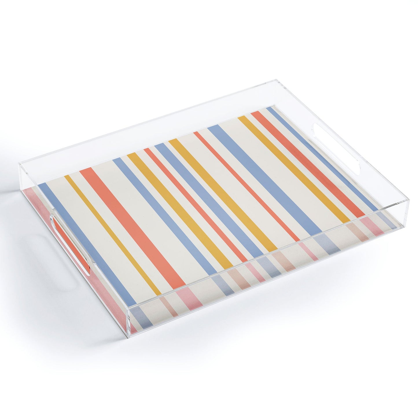 Colour Poems Classic Retro Stripes III Acrylic Tray