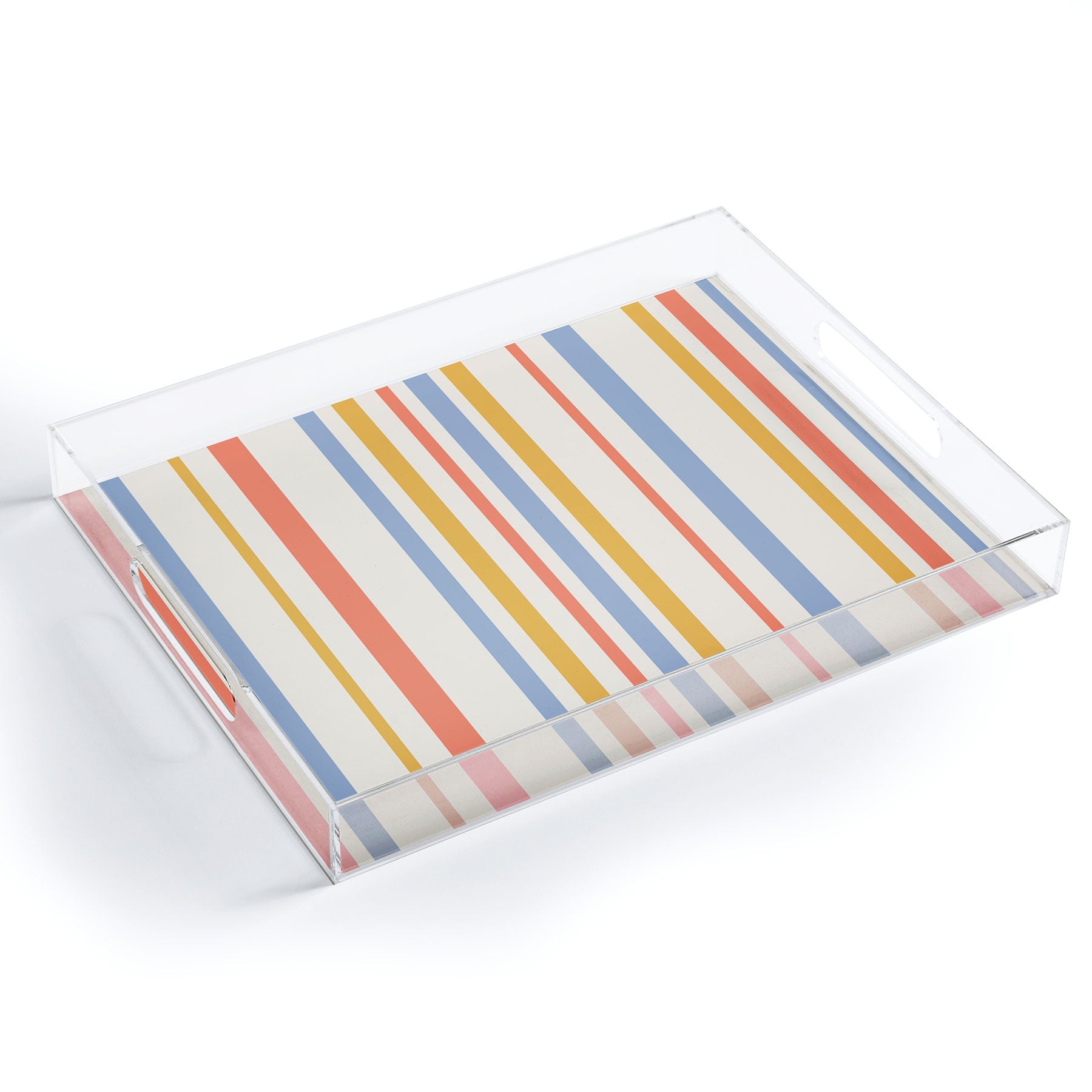Colour Poems Classic Retro Stripes III Acrylic Tray