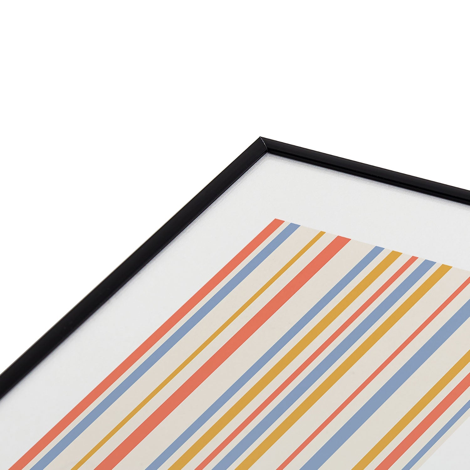 Colour Poems Classic Retro Stripes III Metal Framed Art Print