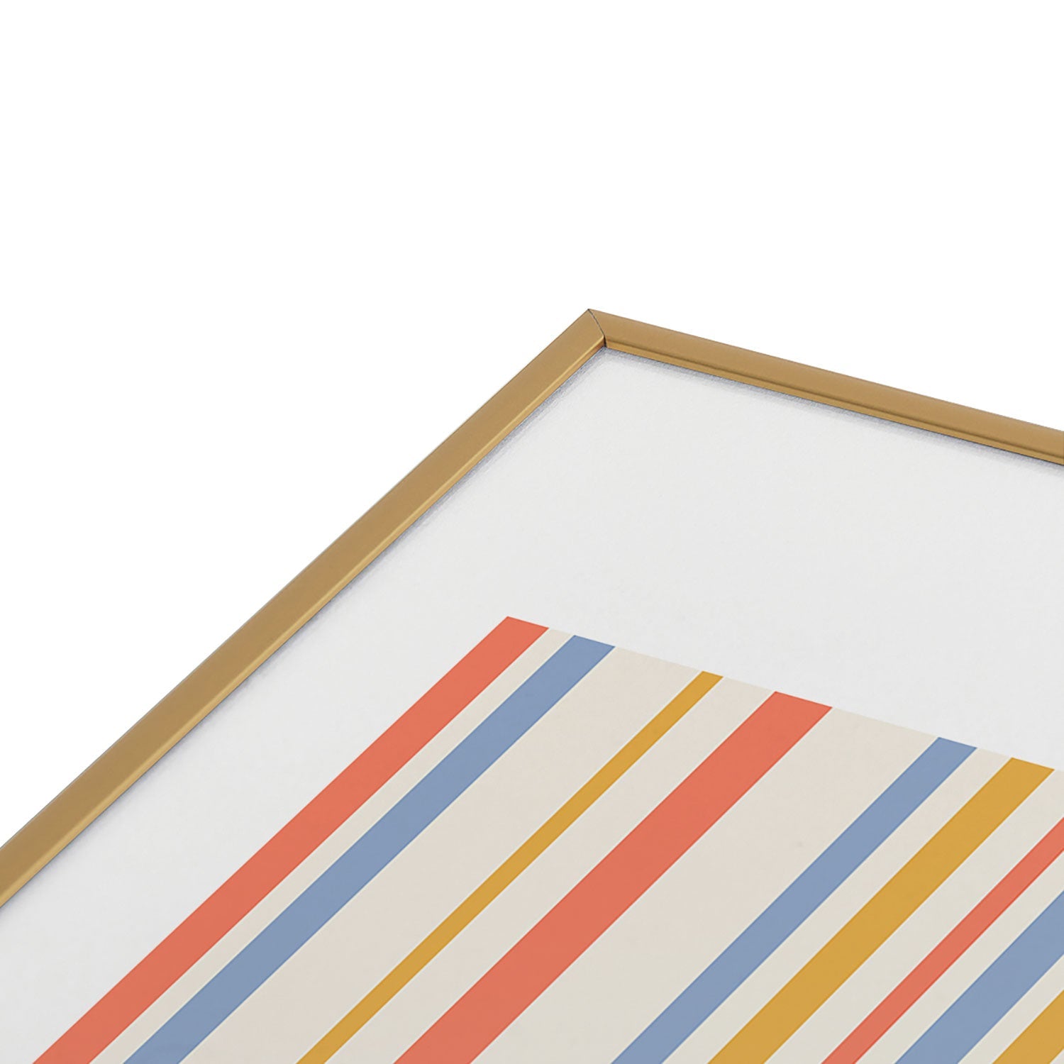 Colour Poems Classic Retro Stripes III Metal Framed Art Print