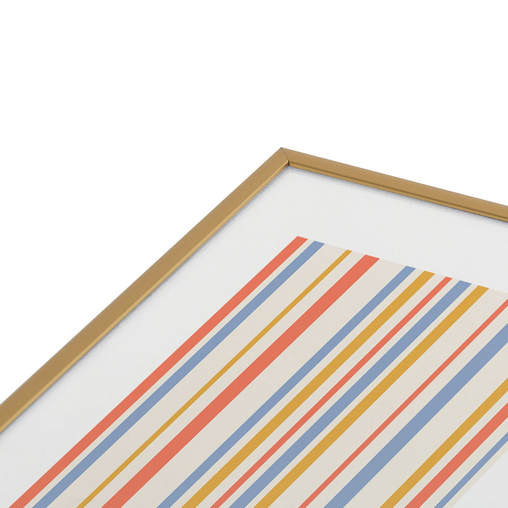 Colour Poems Classic Retro Stripes III Metal Framed Art Print
