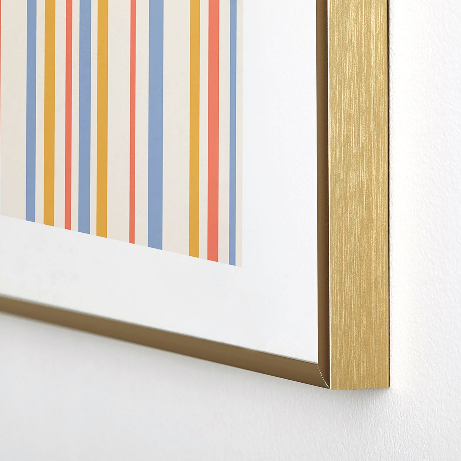 Colour Poems Classic Retro Stripes III Metal Framed Art Print