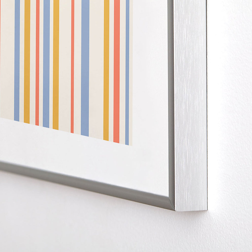Colour Poems Classic Retro Stripes III Metal Framed Art Print
