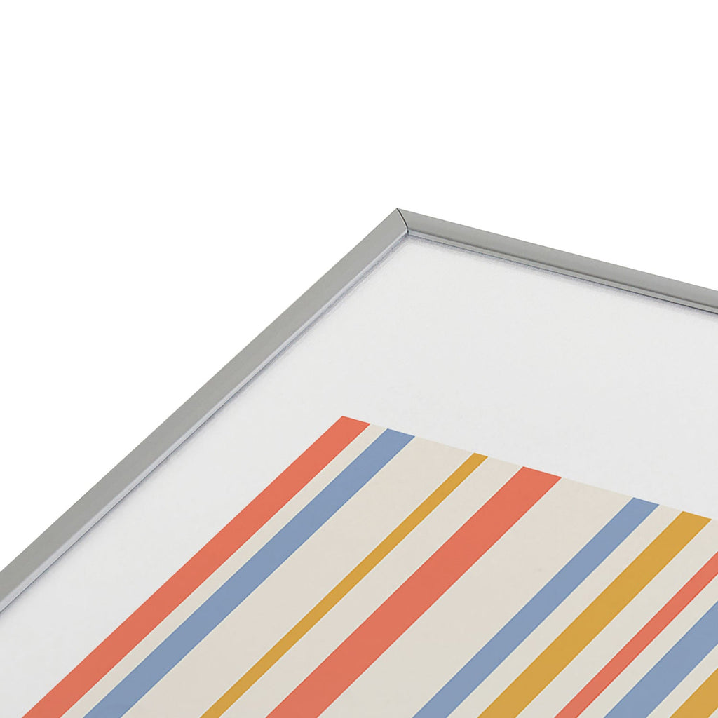Colour Poems Classic Retro Stripes III Metal Framed Art Print