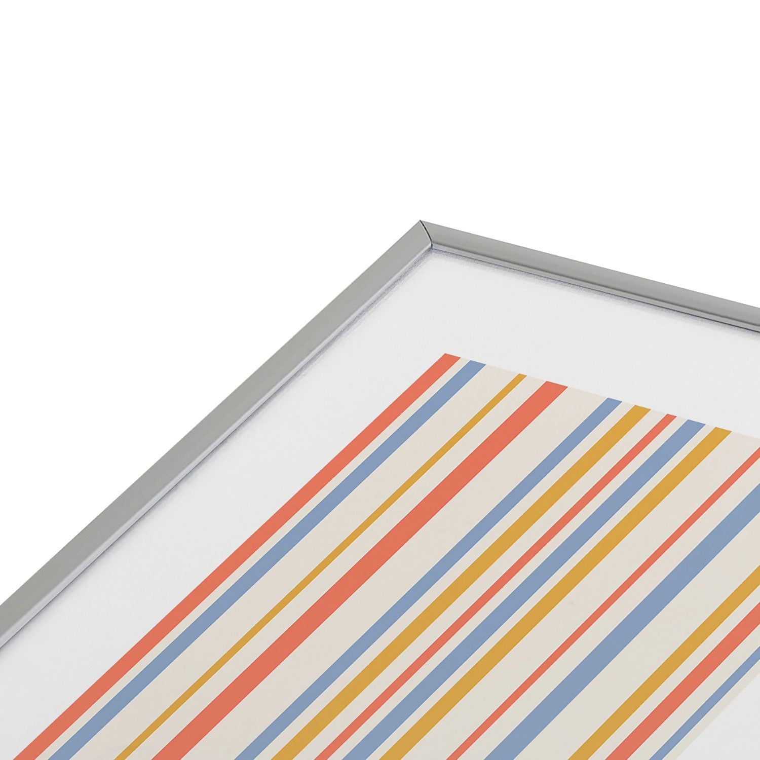 Colour Poems Classic Retro Stripes III Metal Framed Art Print