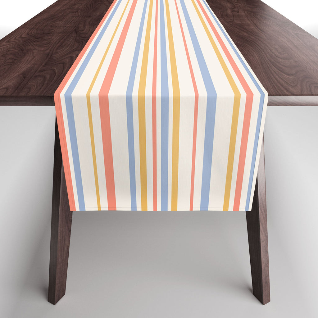 Colour Poems Classic Retro Stripes III Table Runner