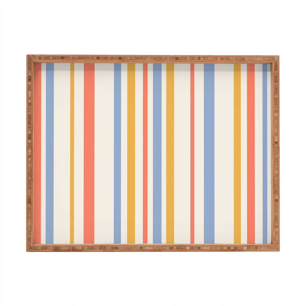 Colour Poems Classic Retro Stripes III Rectangular Tray