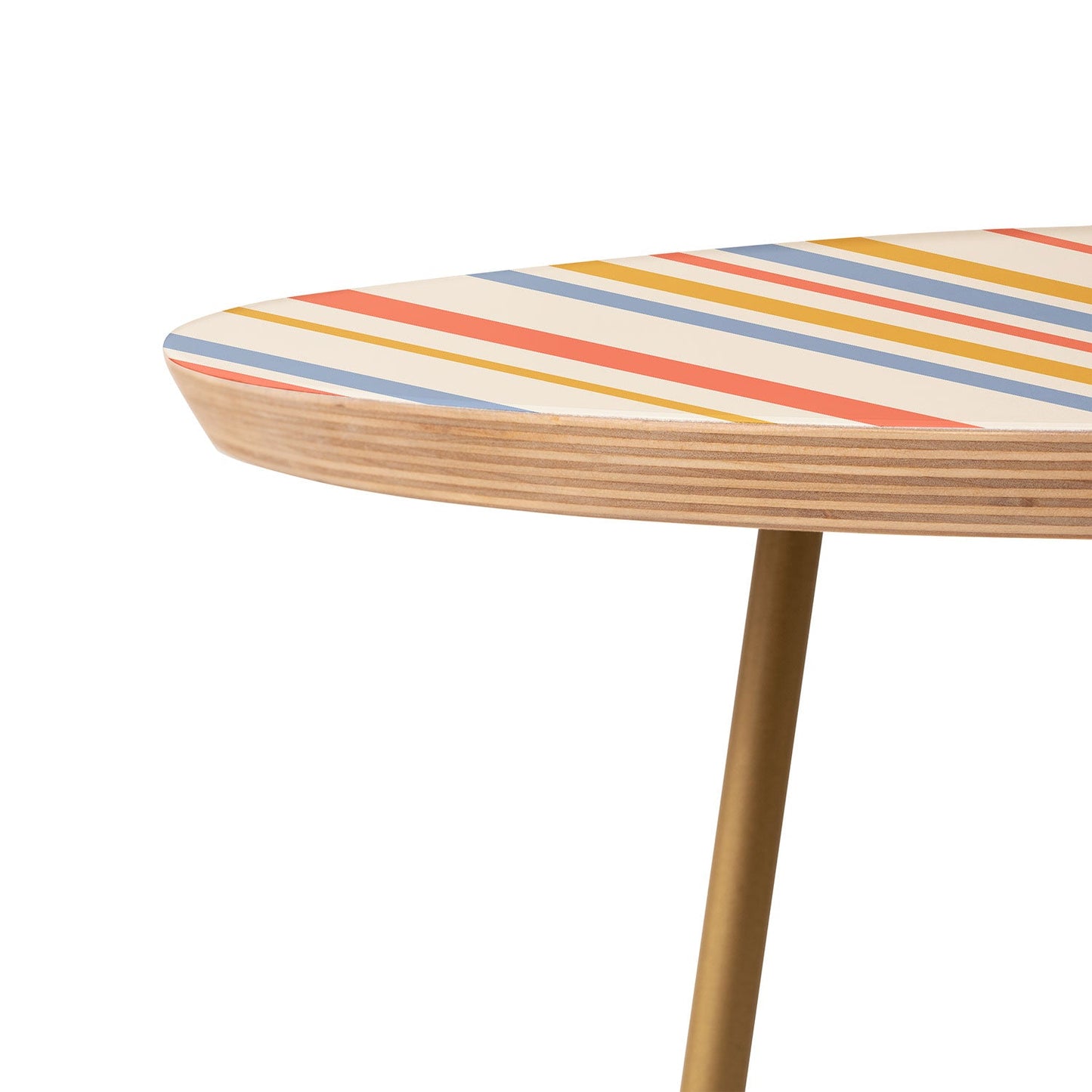 Colour Poems Classic Retro Stripes III Round Side Table