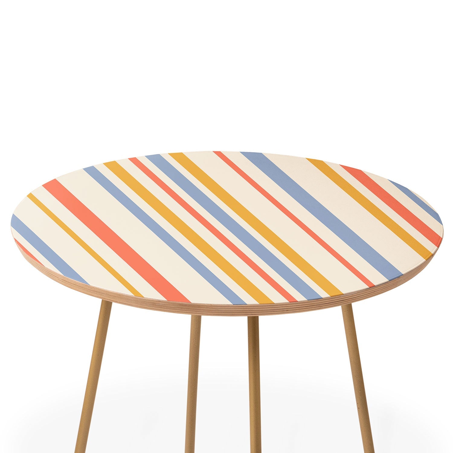 Colour Poems Classic Retro Stripes III Round Side Table