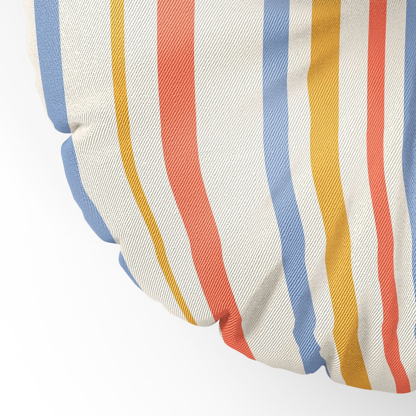 Colour Poems Classic Retro Stripes III Floor Pillow Round