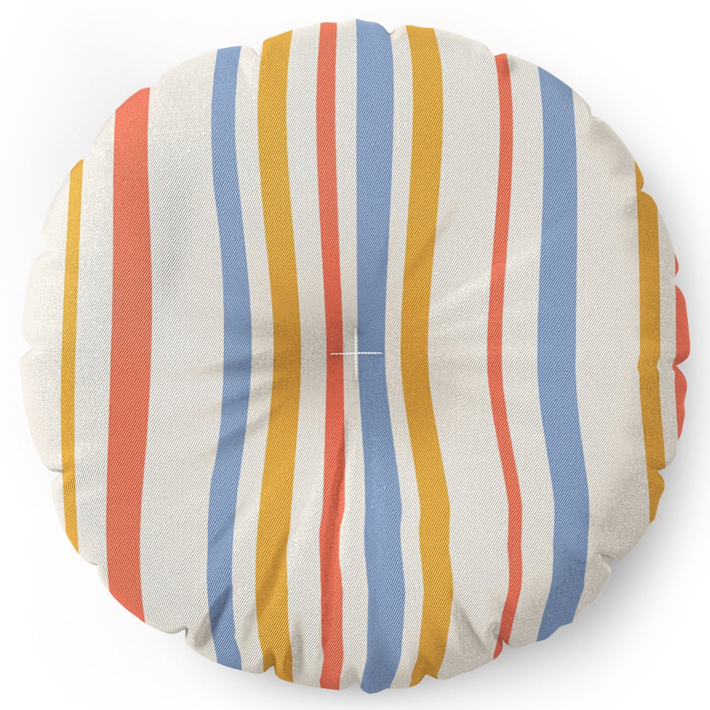 Colour Poems Classic Retro Stripes III Floor Pillow Round
