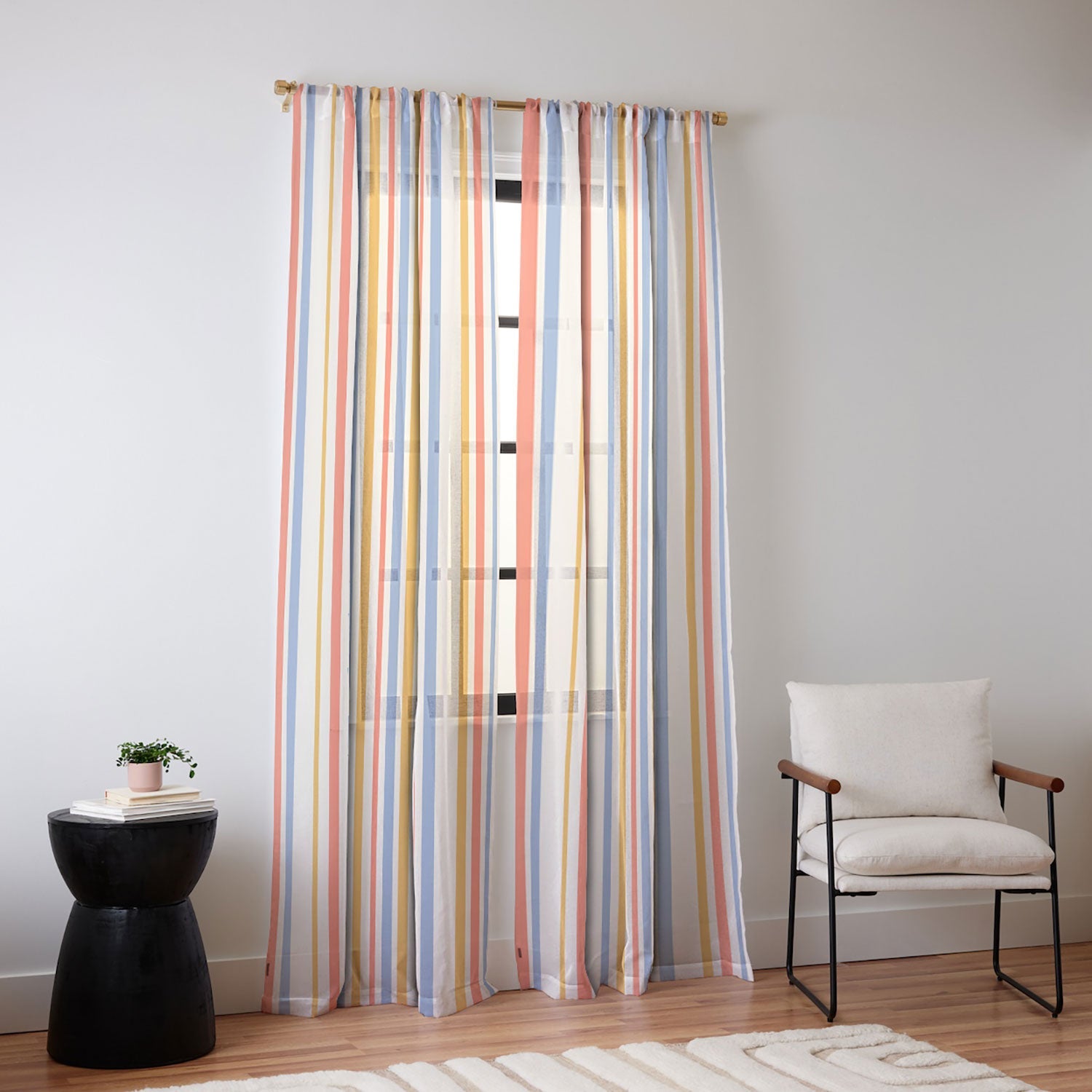 Colour Poems Classic Retro Stripes III Sheer Non Repeat