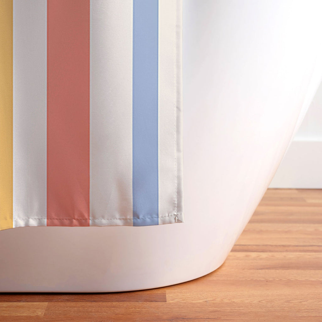 Colour Poems Classic Retro Stripes III Shower Curtain
