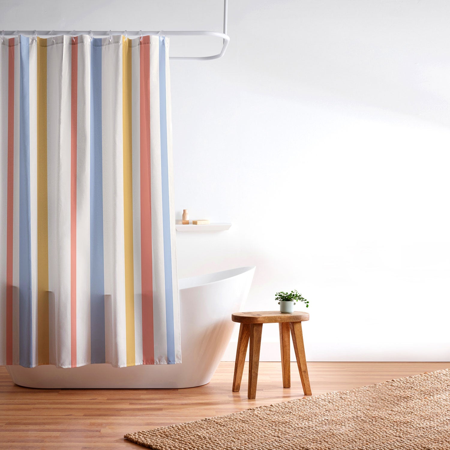 Colour Poems Classic Retro Stripes III Shower Curtain