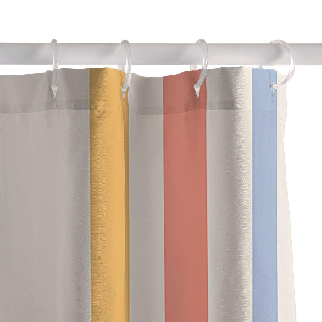 Colour Poems Classic Retro Stripes III Shower Curtain