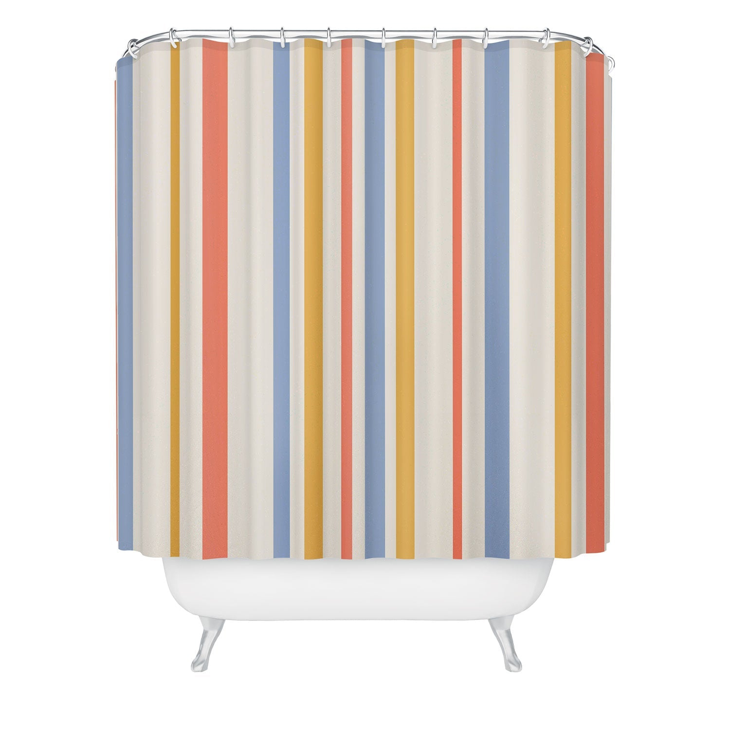 Colour Poems Classic Retro Stripes III Shower Curtain
