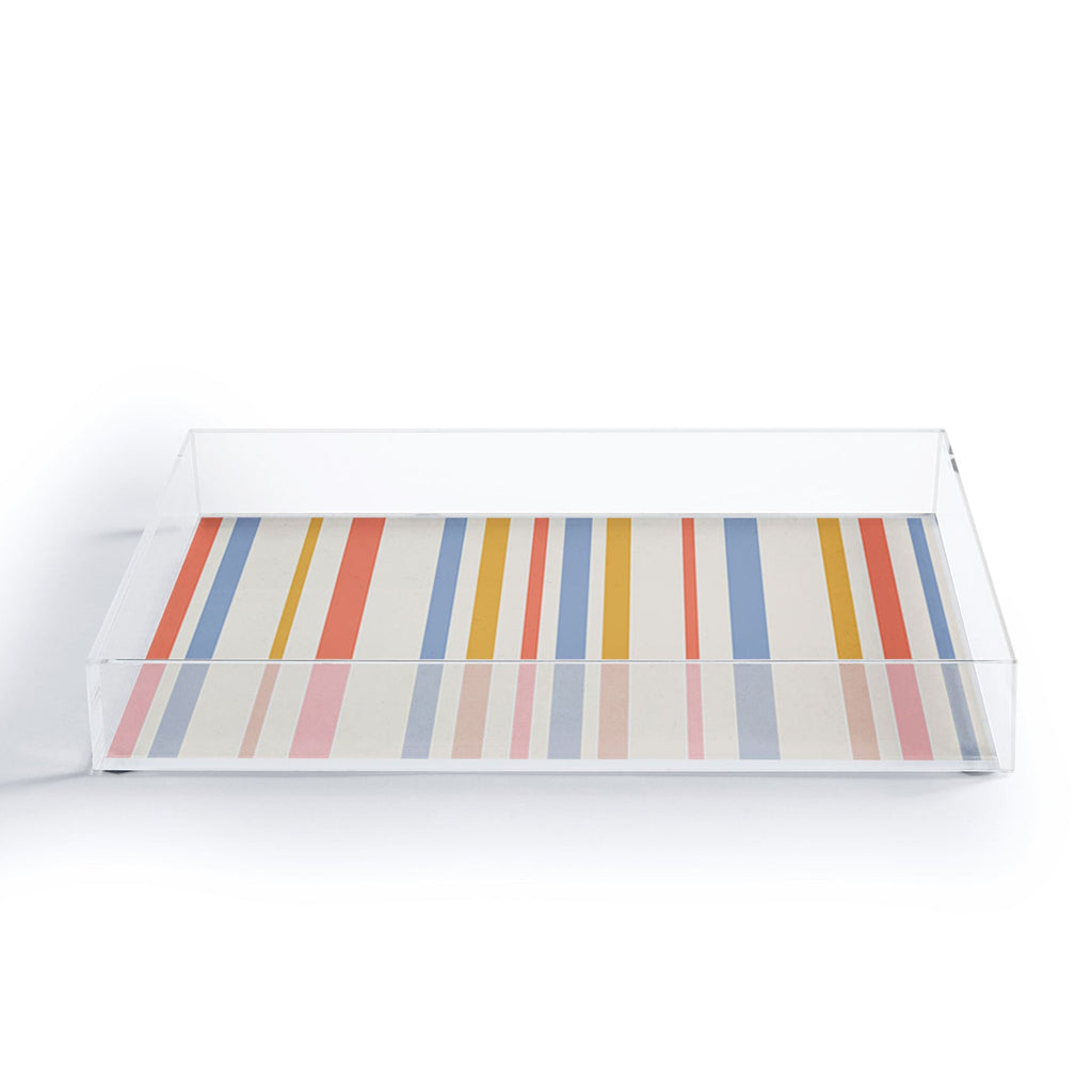 Colour Poems Classic Retro Stripes III Acrylic Tray