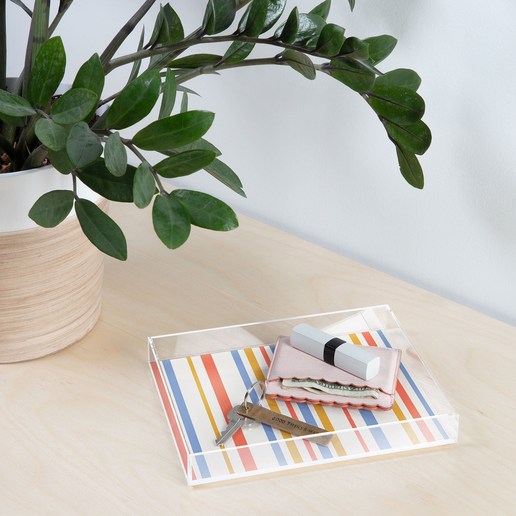 Colour Poems Classic Retro Stripes III Acrylic Tray