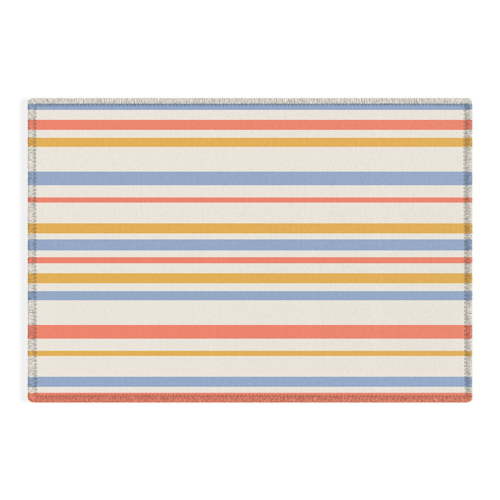 Colour Poems Classic Retro Stripes III Outdoor Rug
