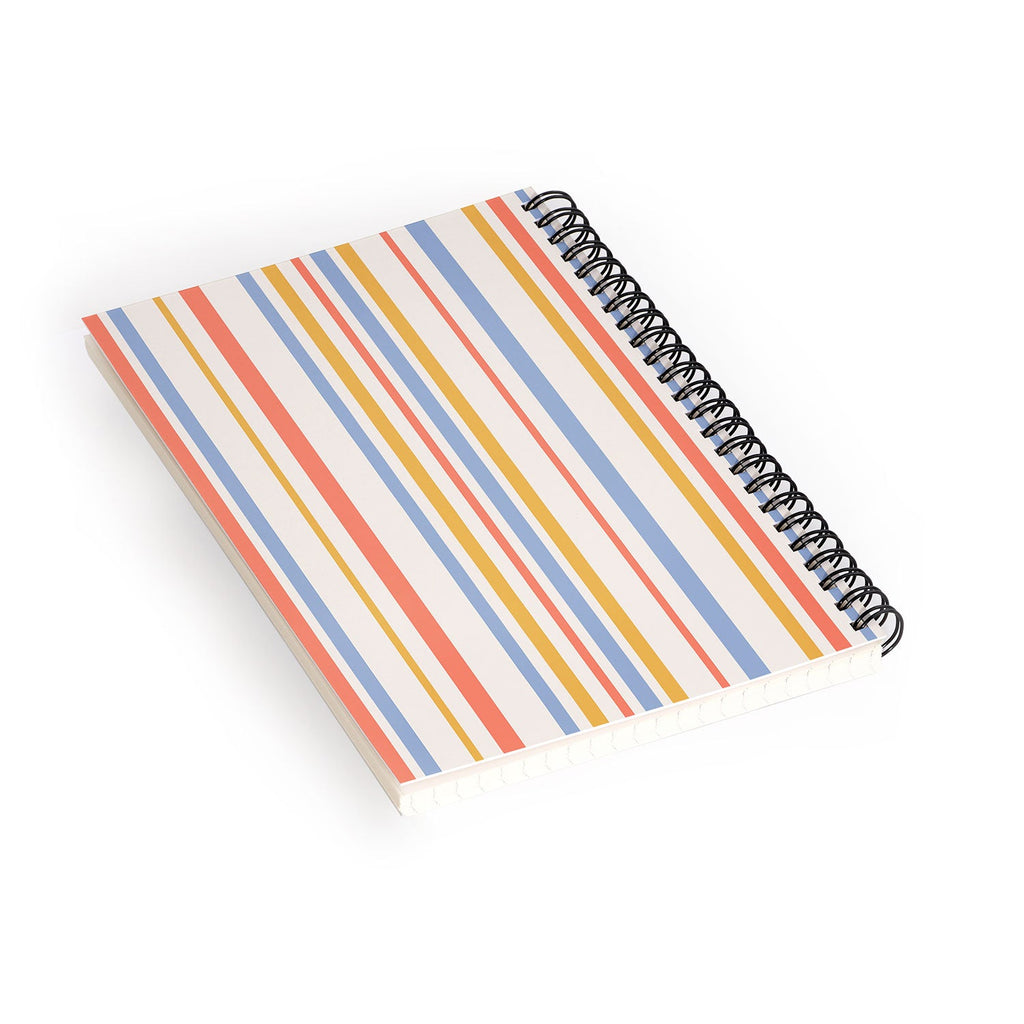 Colour Poems Classic Retro Stripes III Spiral Notebook