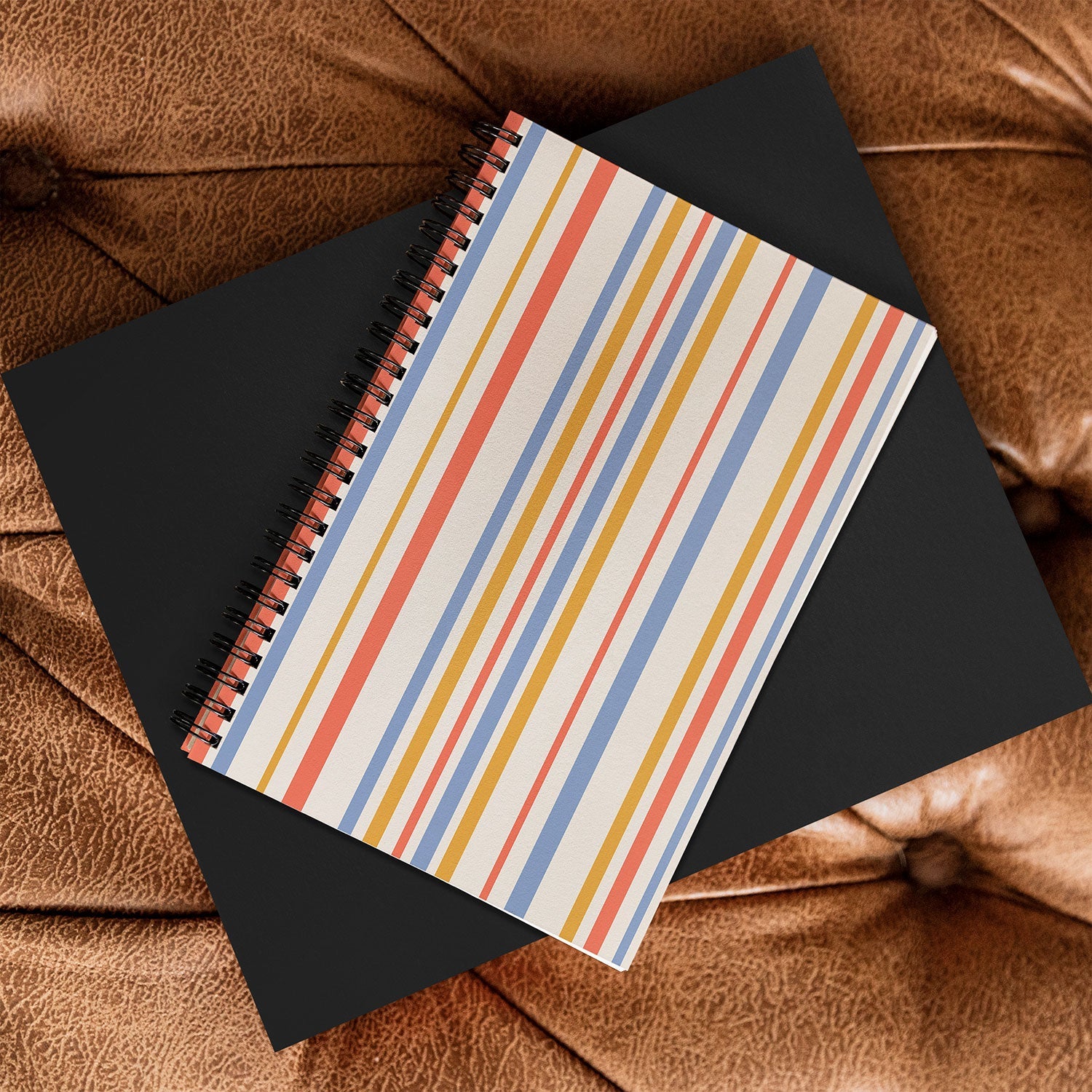Colour Poems Classic Retro Stripes III Spiral Notebook