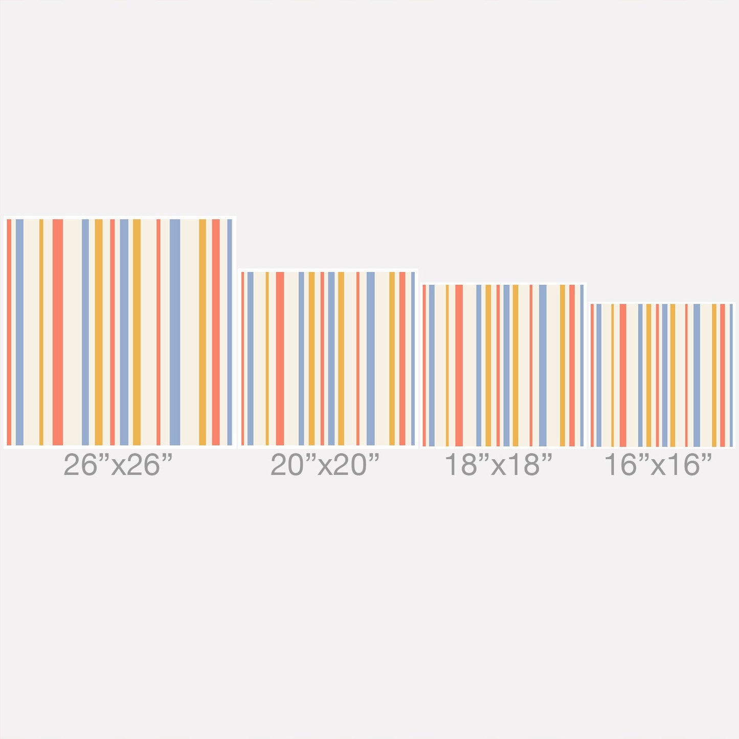 Colour Poems Classic Retro Stripes III Outdoor Throw Pillow