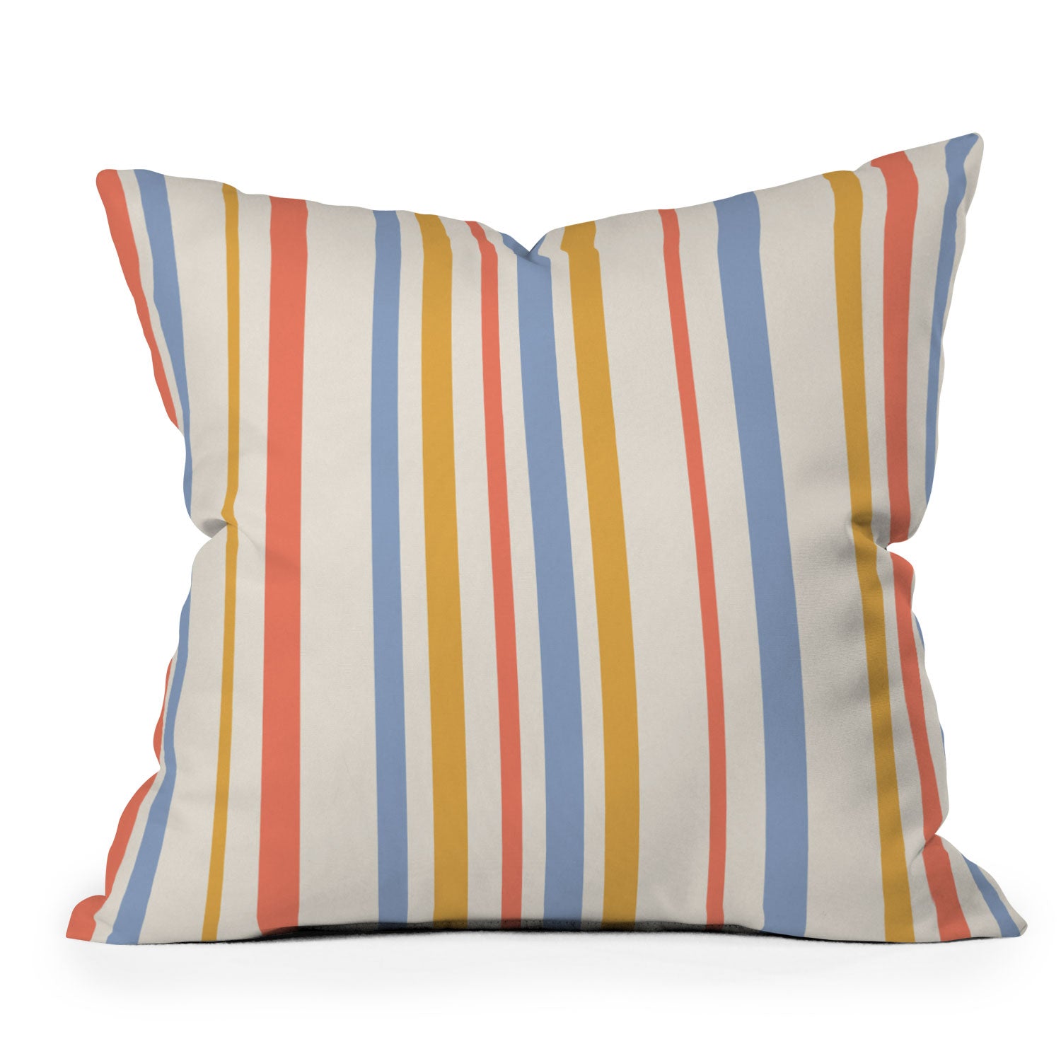 Colour Poems Classic Retro Stripes III Outdoor Throw Pillow